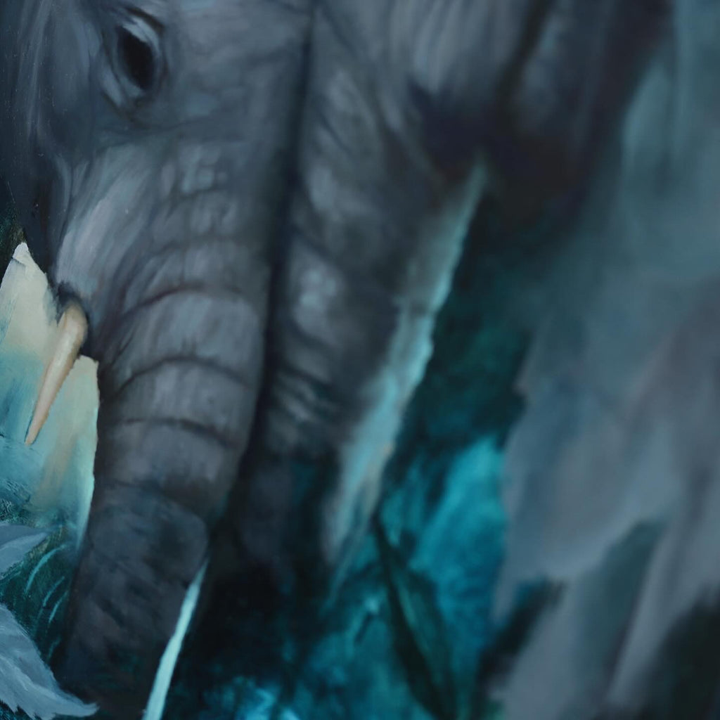 Elephant painting called "Connected from within"